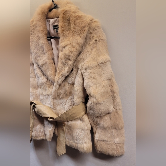 Bebe genuine leather & Genuine rabbit fur coat - Picture 5 of 13